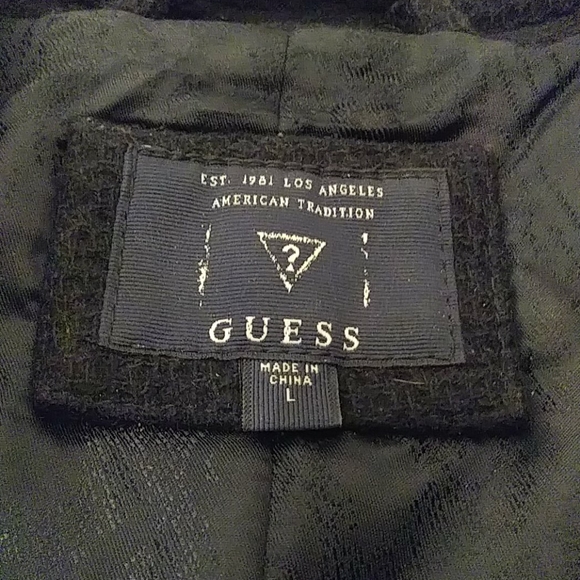 GUESS Tweed Riding Jacket (Navy&black) - Picture 9 of 11